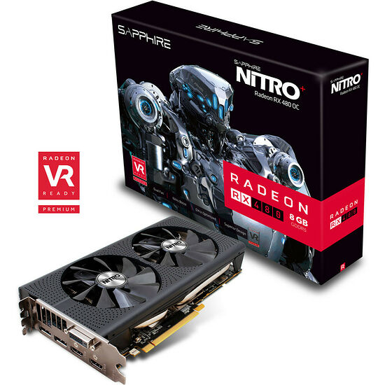 Sapphire Radeon RX 480 NITRO+ OC (UEFI / Backplate), 8 Go