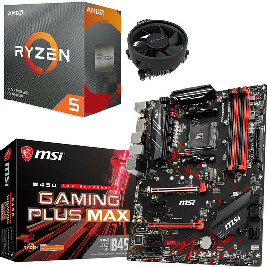 Kit évo Ryzen 5 3600 (3.6 GHz) + MSI B450 GAMING PLUS MAX + 16 Go