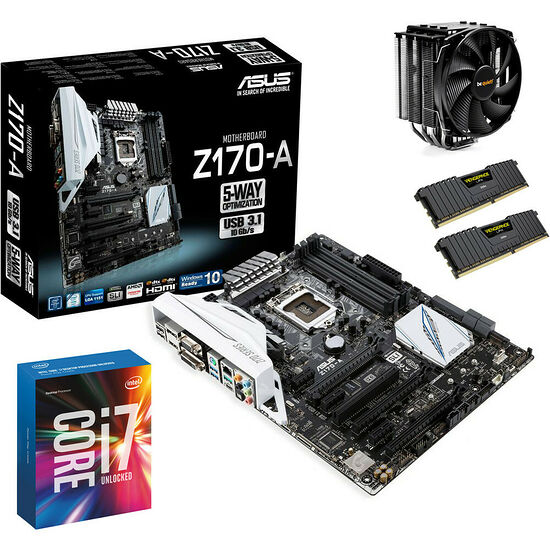Kit d'évo Intel Core i7-6700K (4.0 GHz) + Dark Rock 3 + Asus Z170-A + 16 Go