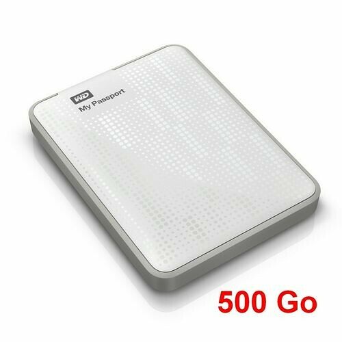 Western Digital My Passport, 500 Go, Blanc