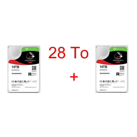Lot de 2 disques durs Seagate IronWolf Pro 14 To