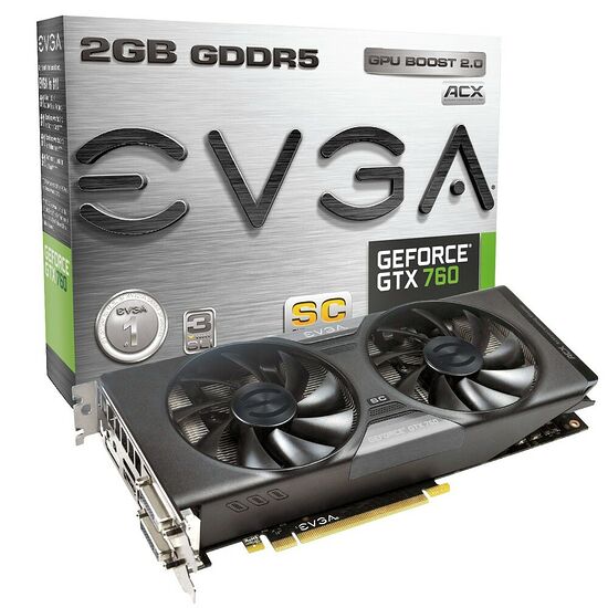 Carte graphique EVGA GeForce GTX 760 SuperClocked ACX, 2 Go