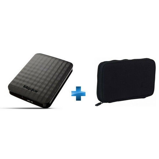 Maxtor M3, 500 Go, Noir + Housse