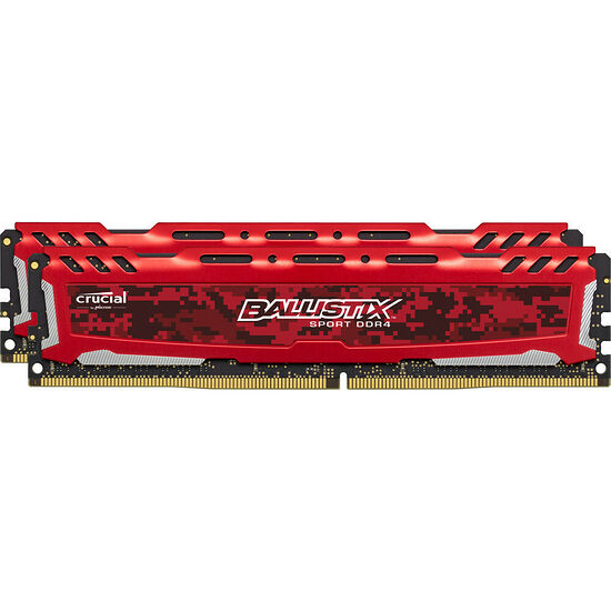 DDR4 Ballistix Sport LT Rouge - 8 Go (2 x 4 Go) 2400 MHz - CAS 16