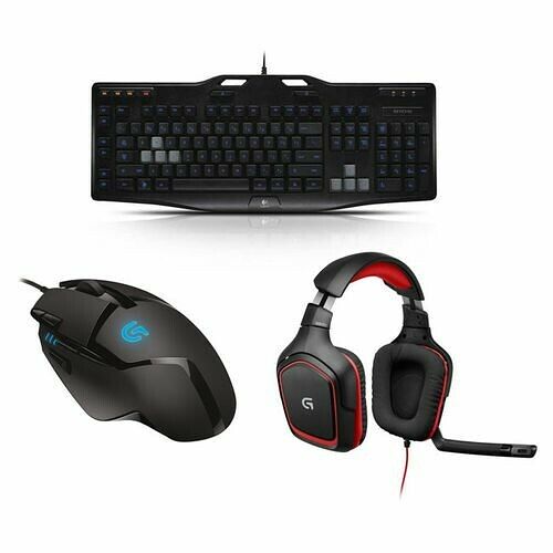 Pack Gaming Logitech, Clavier G105 Refresh (AZERTY) + Souris G402 + Casque G230