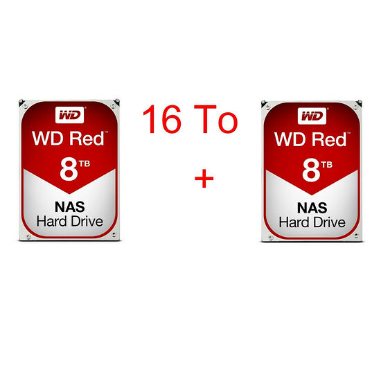 Lot de 2 disques durs Western Digital WD Red 8 To