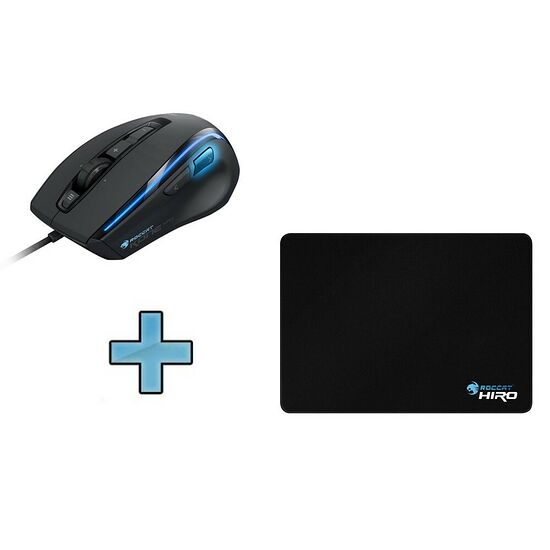 Pack Gaming Roccat, Souris Gamer Kone XTD + Tapis de souris Hiro
