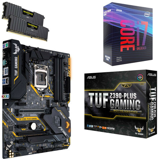 Kit évo Core i7-9700KF + Asus TUF Z390-PLUS GAMING + 16 Go