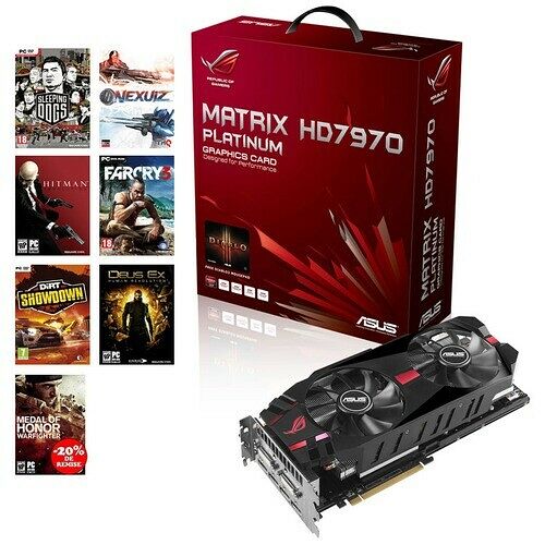 Carte graphique Asus Matrix Radeon HD 7970 Platinum, 3 Go + Pack 6 Jeux