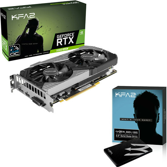 KFA2 GeForce RTX 2060 SUPER (1-Click OC), 8 Go +SSD Gamer L, 240 Go, SATA III