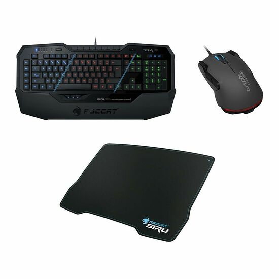 Pack Gaming Roccat, Isku FX (AZERTY) + Kova + Siru Pitch Black