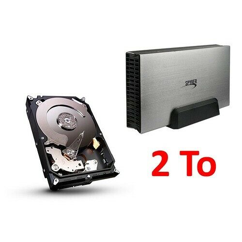 Disque dur Seagate Barracuda, 2 To + Boitier USB 3.0