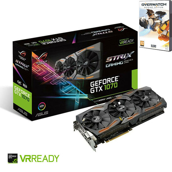Asus GeForce GTX 1070 ROG STRIX OC, 8 Go + Overwatch