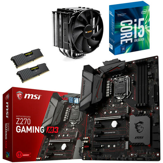 Kit d'évo Intel Core i5-7600K + MSI Z270 GAMING M3 + Dark Rock 3 + 16 Go
