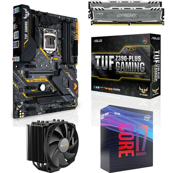 Kit évo Core i7-9700K + Asus TUF Z390 PLUS GAMING + Dark Rock 4 + 16 Go