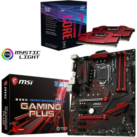 Kit d'évo Intel Core i7-8700 (3.2 GHz) + MSI B360 GAMING PLUS + 16 Go