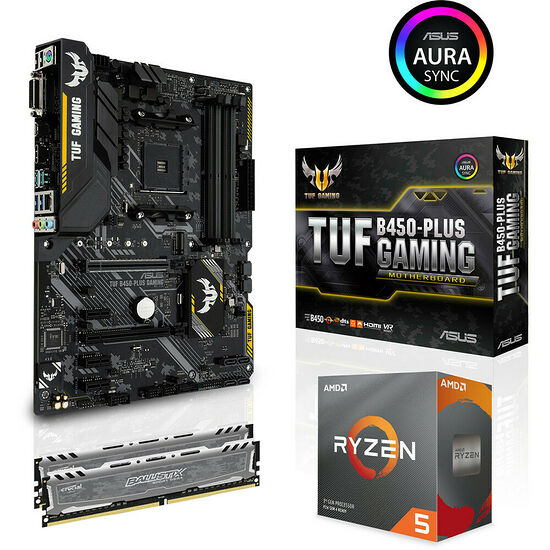 Kit évo Ryzen 5 3600 + Asus TUF B450 PLUS GAMING (MAJ) + 16 Go