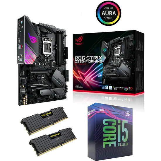 Kit évo Core i5-9600K + Asus ROG STRIX Z390-F GAMING + 16 Go