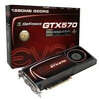 Carte graphique GeForce GTX 570 Superclocked + Backplate, 1.2 Go, EVGA