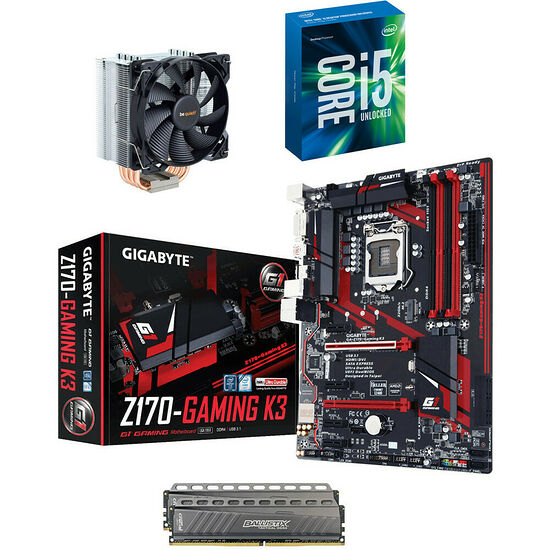 Kit d'évo Intel Core i5-6600K + Gigabyte Z170-Gaming K3 + Pure Rock + 8 Go