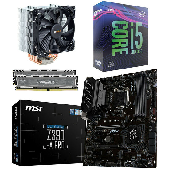 Kit évo Core i5-9600KF + MSI Z390-A PRO + Pure Rock + 16 Go