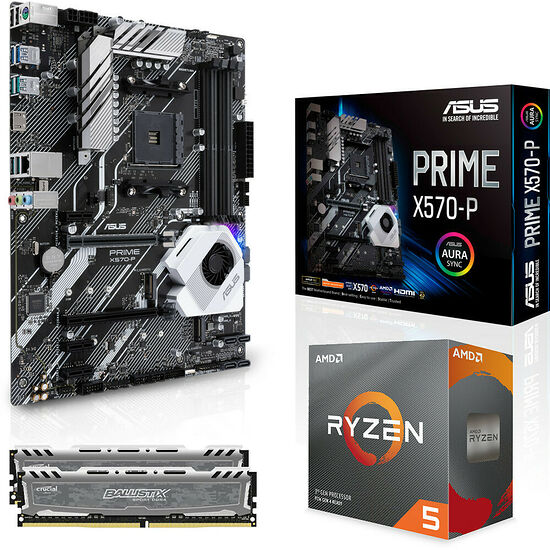 Kit évo Ryzen 5 3600 + Asus PRIME X570-P + 16 Go