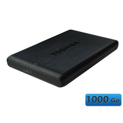 Toshiba Stor.E Plus, 1 To, Boitier Alu, Noir