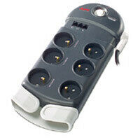 Multiprise parafoudre SurgeArrest, 6 prises + Protection Tel, APC