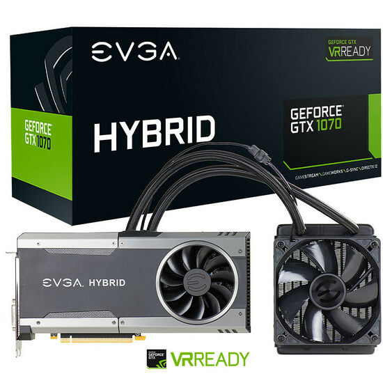 EVGA GeForce GTX 1070 FTW HYBRID GAMING, 8 Go