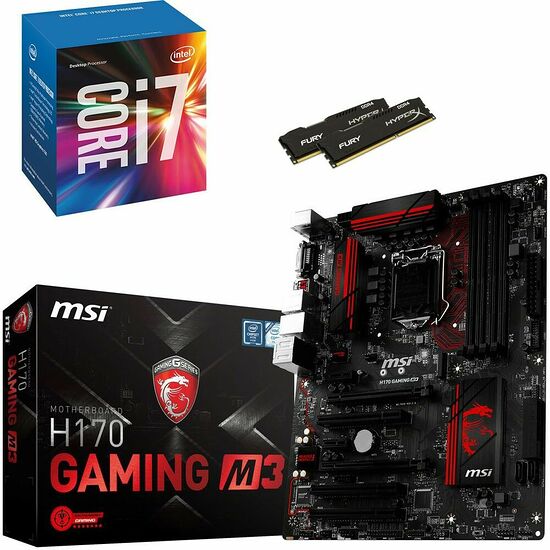 Kit d'évolution Intel Core i7-6700 (3.4 GHz) + MSI H170 GAMING M3 + 8 Go