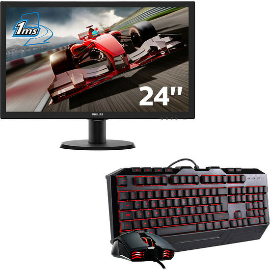 Philips 243V5LHSB + Cooler Master Devastator III (AZERTY)