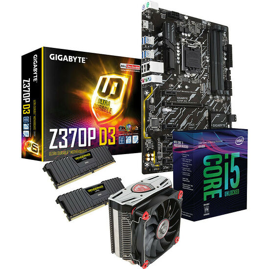 Kit d'évo Core i5-8600K + Gigabyte Z370P-D3 + Core Frozr L + 16 Go