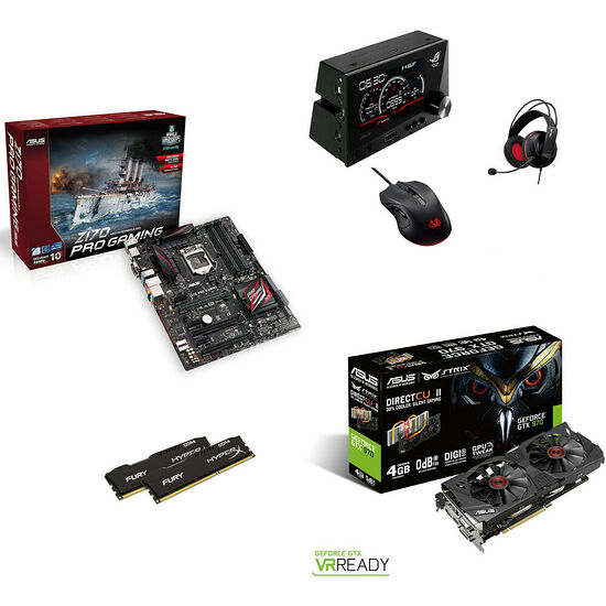 Kit évo Asus Z170 PRO GAMING + GTX 970 + Rhéobus + Casque + Souris + 8 Go