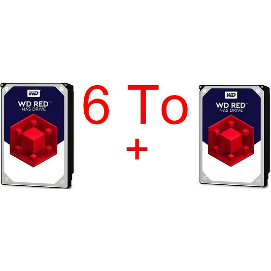 Lot de 2 disques durs Western Digital WD Red 3 To