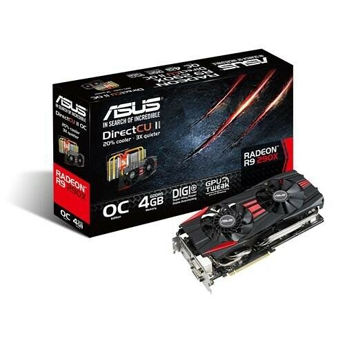 Carte Graphique Asus Radeon R9 290X DirectCU II OC, 4 Go
