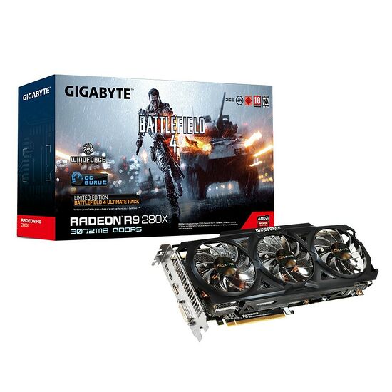 Carte Graphique Gigabyte Radeon R9 280X Windforce 3X OC Battlefield 4 Ed., 3 Go