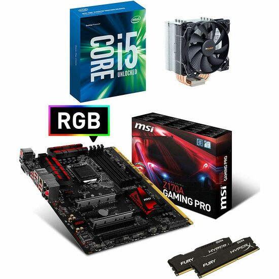 Kit d'évo Intel Core i5-6600K + Pure Rock + MSI Z170A GAMING PRO + 8 Go
