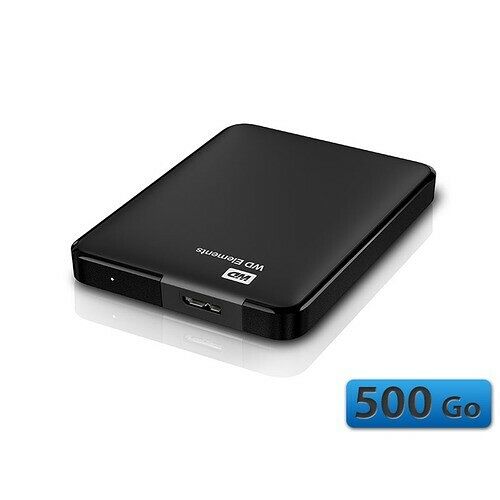 Western Digital Elements, 500 Go, Noir