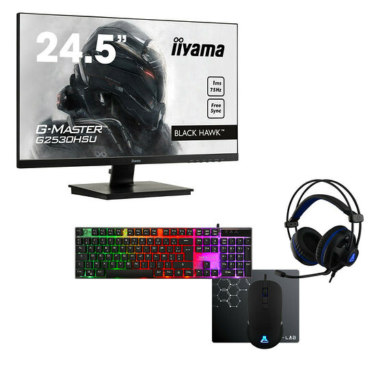 Iiyama G-Master G2530HSU-B1 FreeSync + The G-Lab Combo Gallium