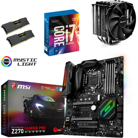 Kit d'évo Core i7-7700K + MSI Z270 GAMING PRO CARBON + Dark Rock 3 + 16 Go
