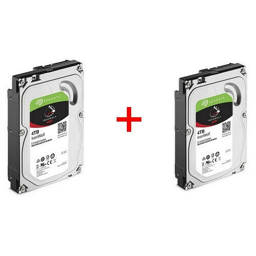 Lot de 2 disques durs Seagate IronWolf 4 To