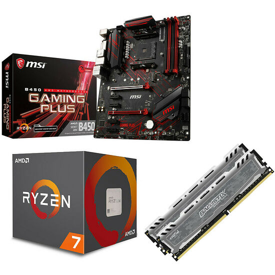 Kit évo Ryzen 7 2700 + MSI B450 GAMING PLUS + 16 Go