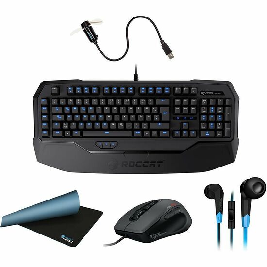 Pack gaming Roccat, Ryos MK Pro (AZERTY) + Kone Pure Optical + Hiro + Syva