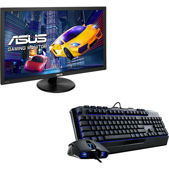 Asus VP228HE + Cooler Master Devastator II, LED Bleues (AZERTY)