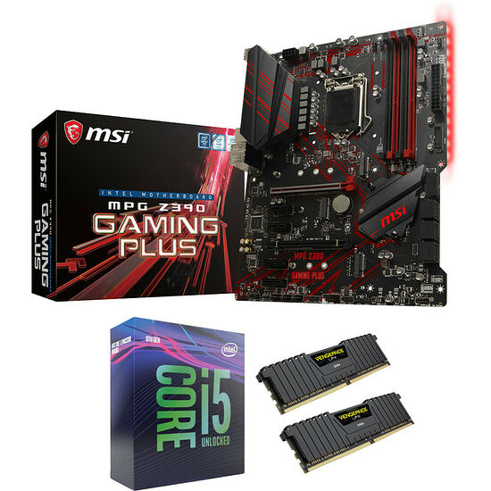 Intel Core i5-9600K (3.7 GHz) + MSI MPG Z390 GAMING PLUS + 16 Go