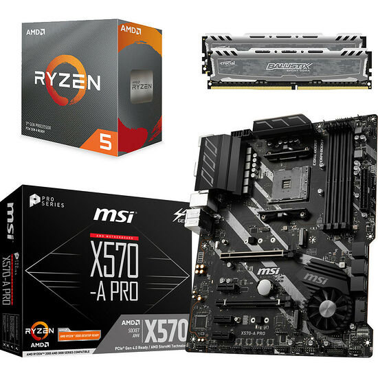 Kit évo Ryzen 5 3600 + MSI X570-A PRO + 16 Go