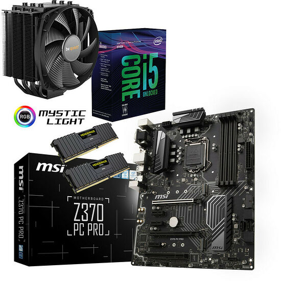 Kit d'évo Core i5-8600K + MSI Z370 PC PRO + Dark Rock 4 + 16 Go