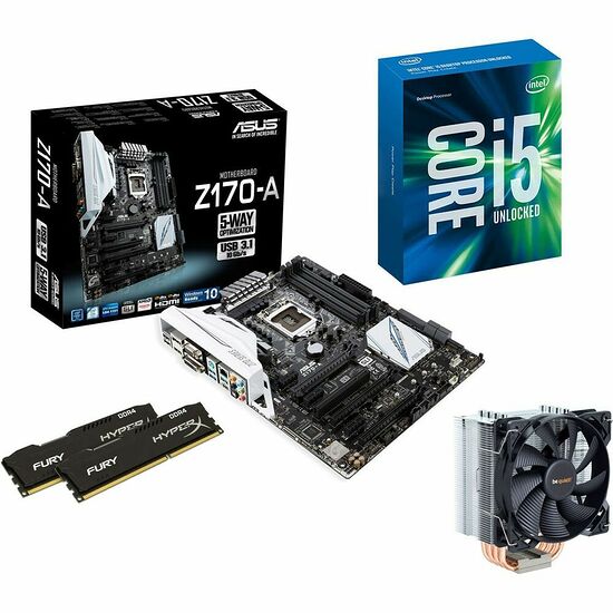 Kit d'évolution Intel Core i5-6600K + Pure Rock + Asus Z170-A + 8 Go