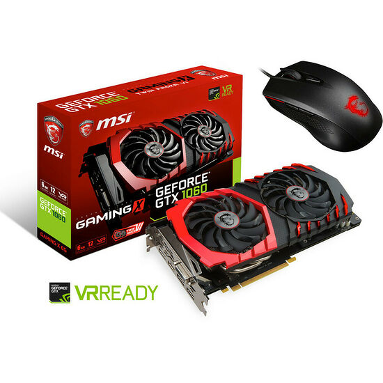 MSI GeForce GTX 1060 GAMING X, 6 Go + Souris offerte !