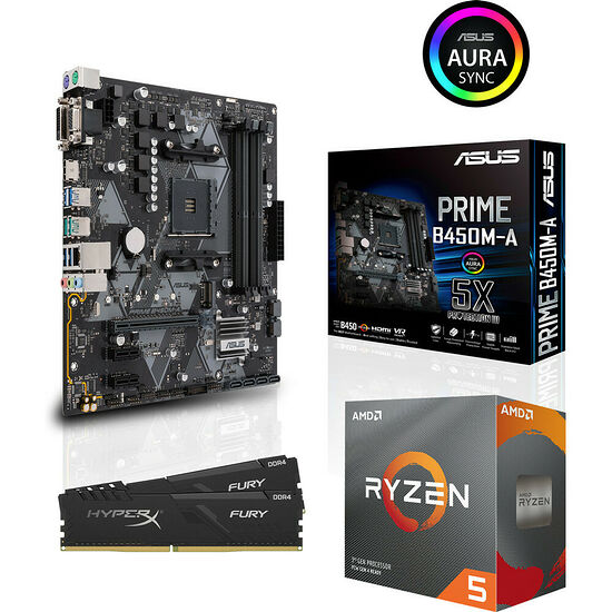 Kit évo AMD Ryzen 5 3600 + Asus PRIME B450M-A + 16 Go